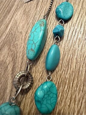 Chico's Turquoise Beaded Statement Necklace